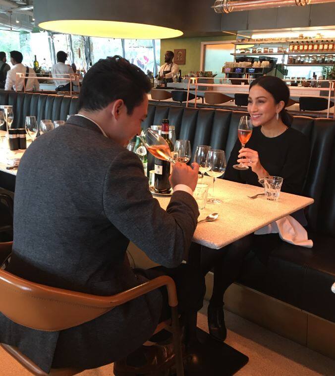 Stephanie Kienle Gonzalez admitted that she learned a lot about wine from her co-host, award-winning Filipino sommelier Jhonel Faelnar. Stephanie Kienle Gonzalez admitted that she learned a lot about wine from her co-host, award-winning Filipino sommelier Jhonel Faelnar.